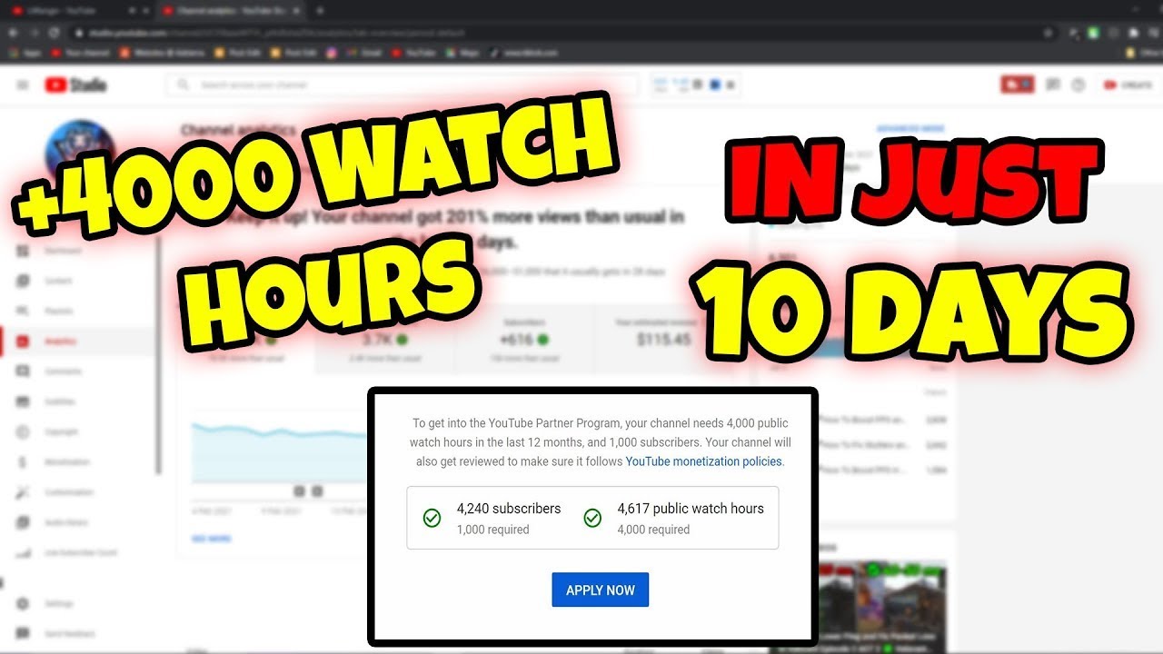 How To get 4000 watch hours on YouTube using this SIMPLE TRICK - YouTube How To get 4000 watch hours on YouTube using this SIMPLE TRICK - YouTube